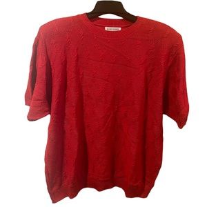 Vintage Alfred Dunner Short Sleeved Sweater Shirt Top